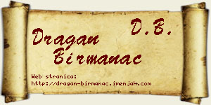 Dragan Birmanac vizit kartica